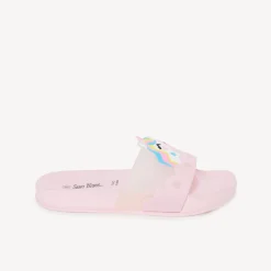 Claquette unicorn in relief meisjes - met bandje volgens maat