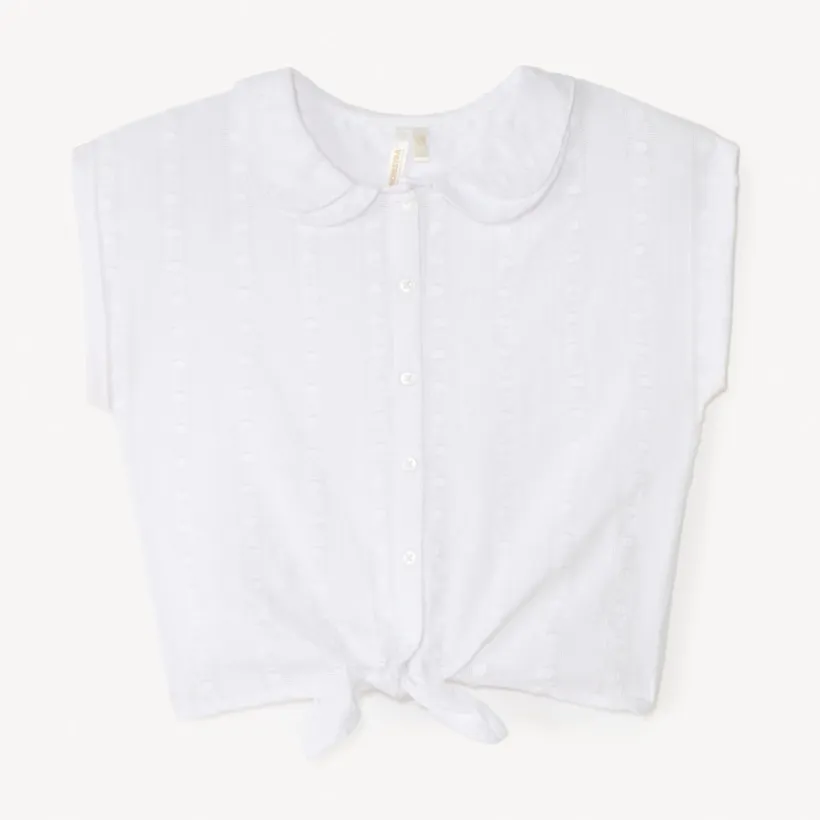 Claudius blouse met strik in de taille voor babymeisjes