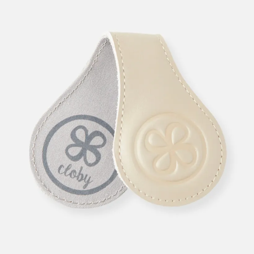 Clips magnetisch leder & canvas Beige