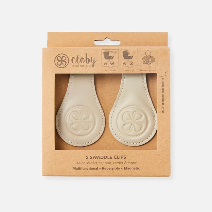 Clips magnetisch leder & canvas Beige