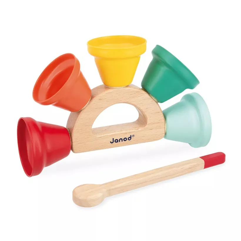 Clochettes Gioia met houten stokje muziek speelgoed voor baby’s vanaf 18 maanden