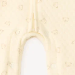 Combinatie van fantasietextiel met een bedrukte teddybeer voor meisjesbaby's