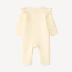 Combinatie van fantasietextiel met een bedrukte teddybeer voor meisjesbaby's