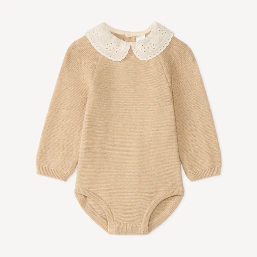 Combiné rompert met kraag voor babymeisje