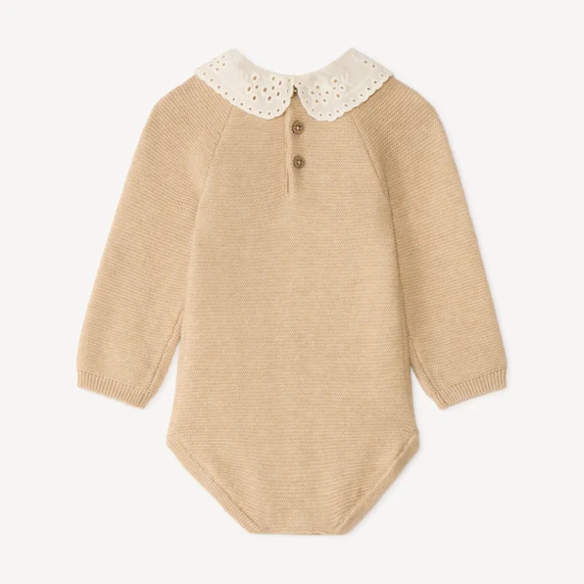 Combiné rompert met kraag voor babymeisje