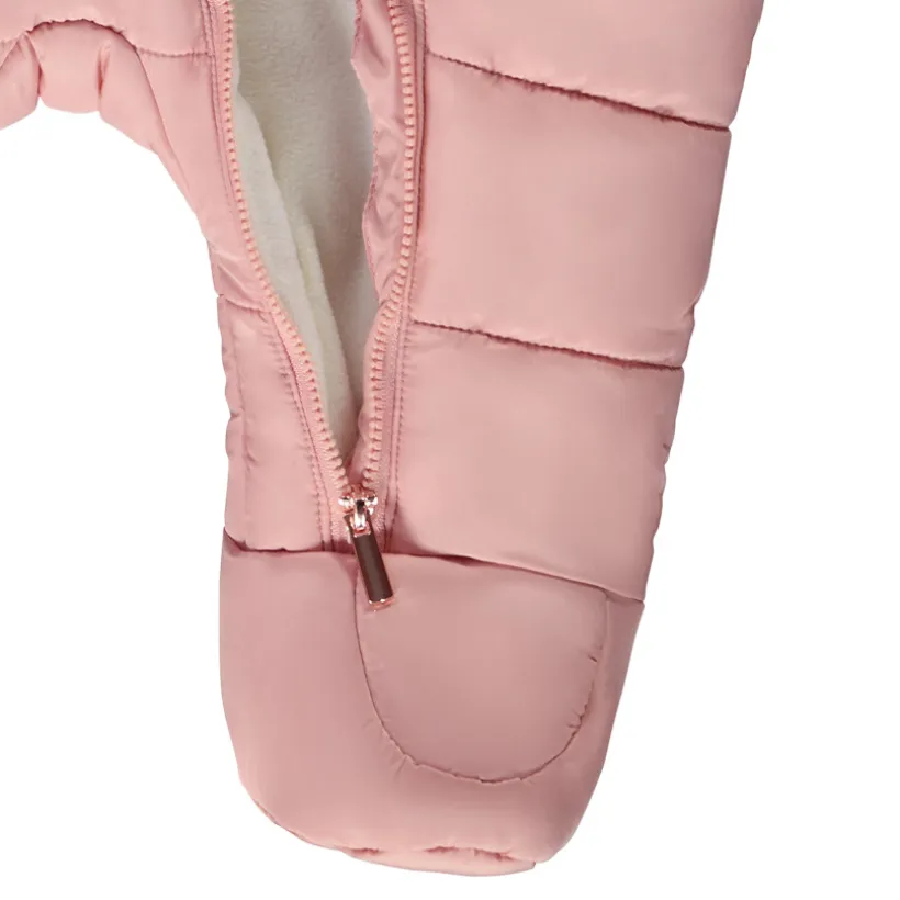 Combi-piloot effen gevoerd met microfleece voor baby meisje