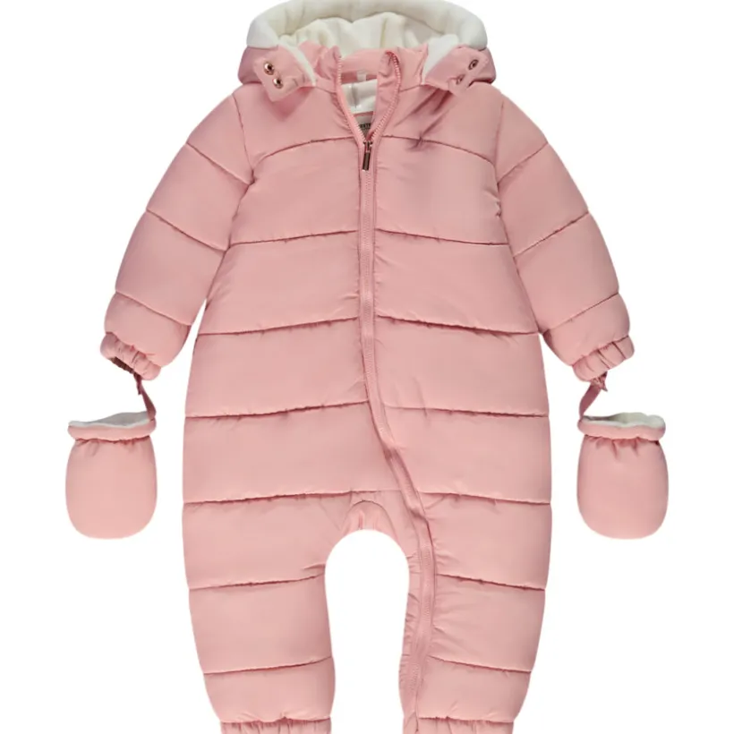 Combi-piloot effen gevoerd met microfleece voor baby meisje