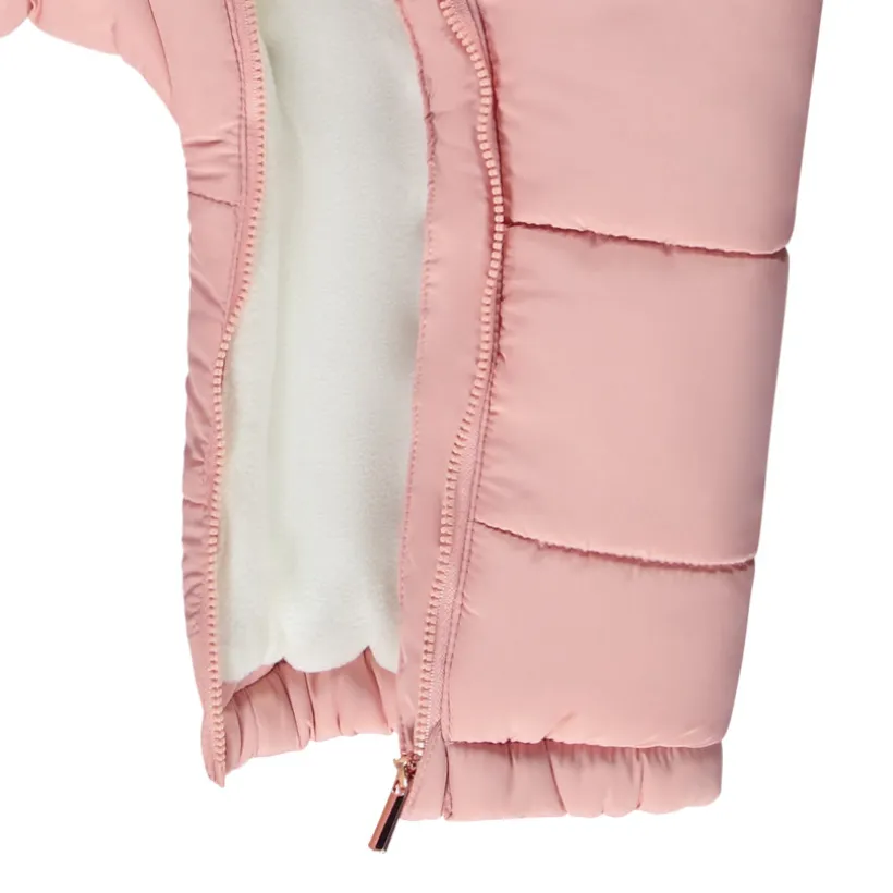 Combi-piloot effen gevoerd met microfleece voor baby meisje