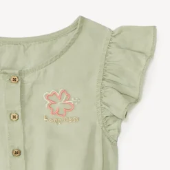 Combishort van sergé met tailleband voor meisjesbaby