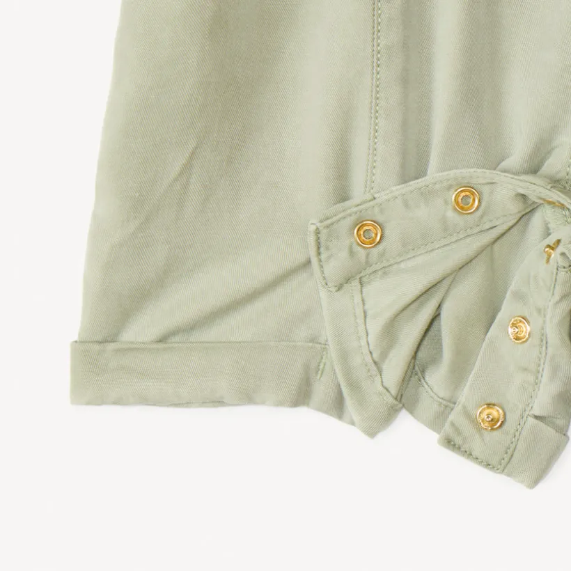 Combishort van sergé met tailleband voor meisjesbaby