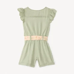 Combishort van sergé met tailleband voor meisjesbaby
