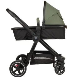 Combi trio kinderwagen Sienna + i-Prim autostoeltje kaki/zwart