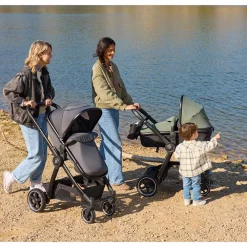 Combi trio kinderwagen Sienna + i-Prim autostoeltje kaki/zwart