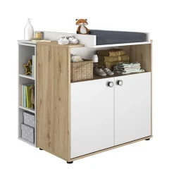Commode Arthur - Wit/Eiken