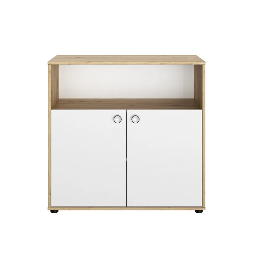 Commode Arthur - Wit/Eiken
