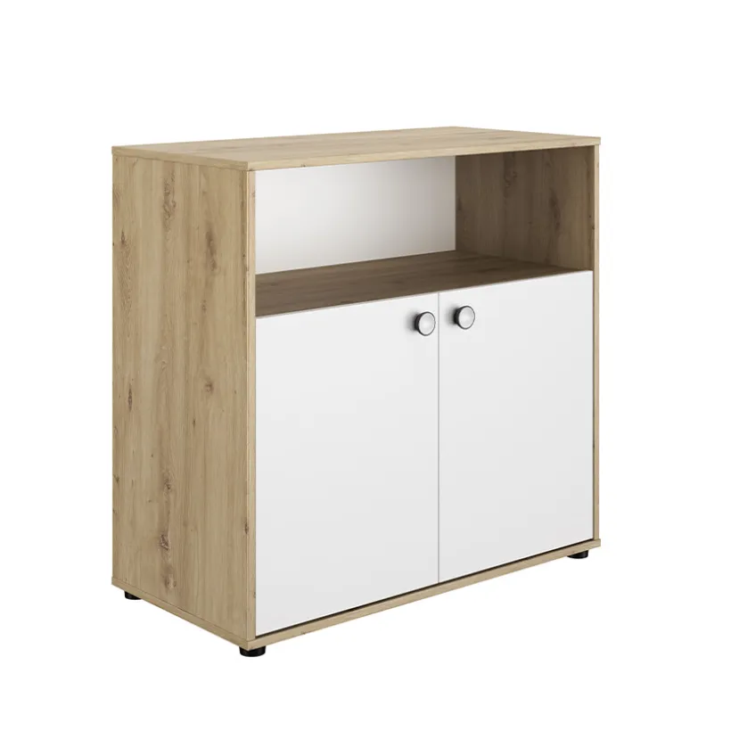 Commode Arthur - Wit/Eiken