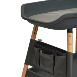 Commode Balneo Shady Grey met strak design en stevige houten poten