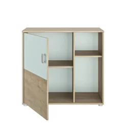 Commode Emma 1 deur 2 nissen Eiken blond en wit