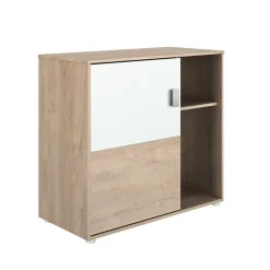 Commode Emma 1 deur 2 nissen Eiken blond en wit