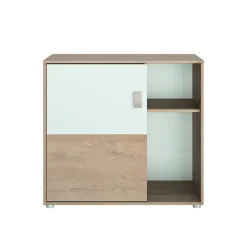 Commode Emma 1 deur 2 nissen Eiken blond en wit
