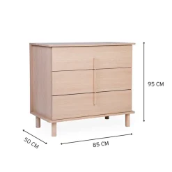 Commode 3 laden met luiertafel Nordica Natural