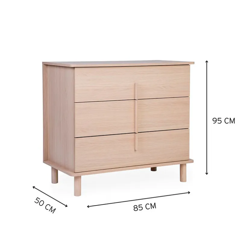 Commode 3 laden met luiertafel Nordica Natural