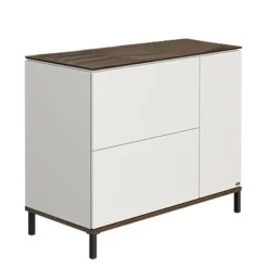 Commode + Luiertafel Lovely Aliv Off white/Dark walnut