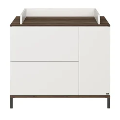 Commode + Luiertafel Lovely Aliv Off white/Dark walnut
