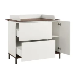Commode + Luiertafel Lovely Aliv Off white/Dark walnut