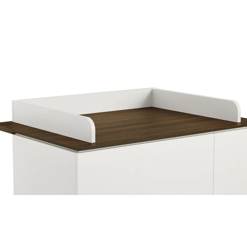 Commode + Luiertafel Lovely Aliv Off white/Dark walnut