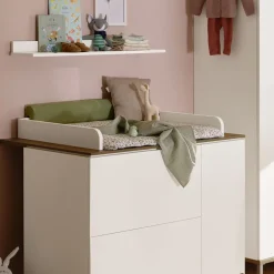 Commode + Luiertafel Lovely Aliv Off white/Dark walnut
