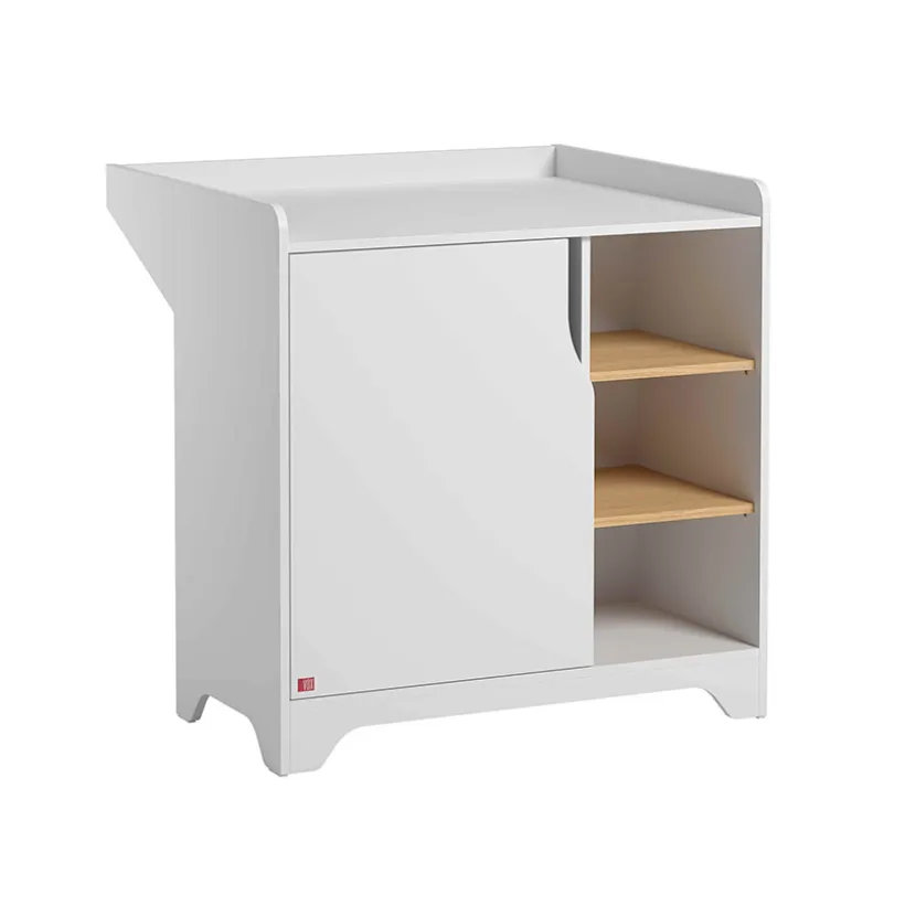 Commode met luiertafel Leaf Wit/Hout