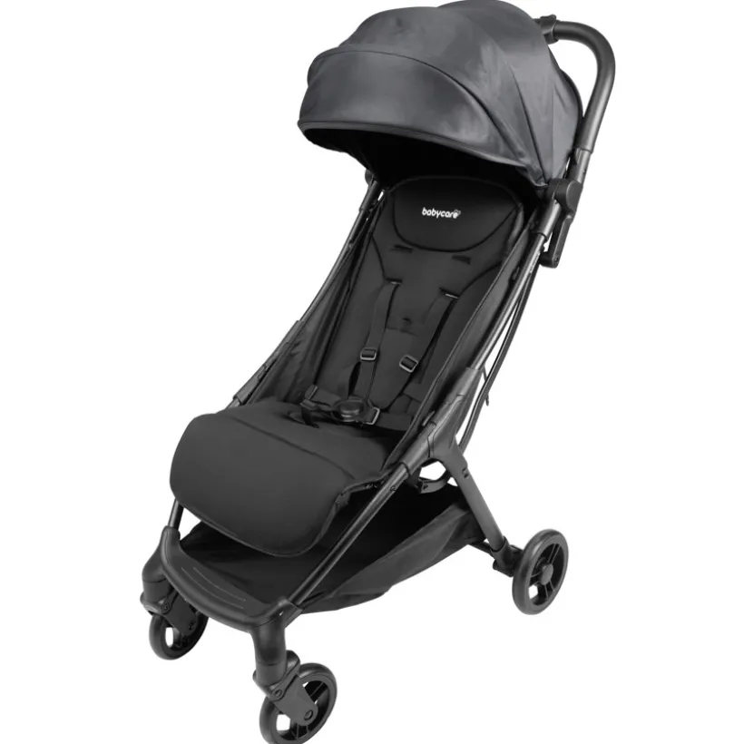 Compacte en opvouwbare kinderwagen zwart
