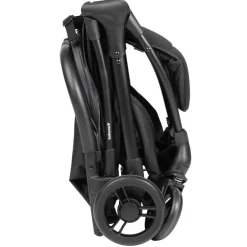 Compacte en opvouwbare kinderwagen zwart