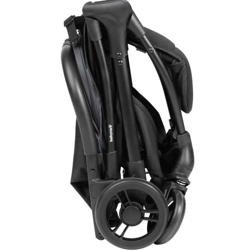 Compacte en opvouwbare kinderwagen zwart