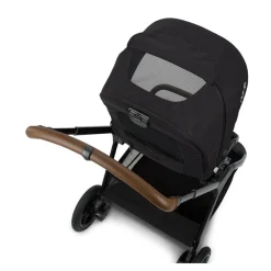 Compact kinderwagen Triv Next caviar/chocolat met verstelbaar stuur en chocolade lederlook