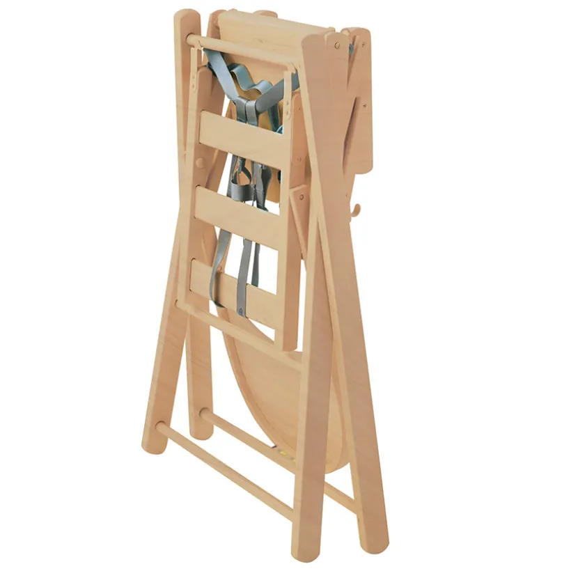 Compact opvouwbare kinderstoel Sarah – Natuurlijk Vernis