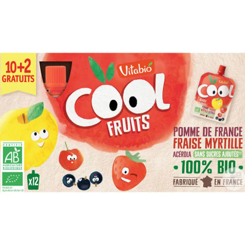 Cool Fruit Appel Aardbei Bosbes 12 x 90 gr
