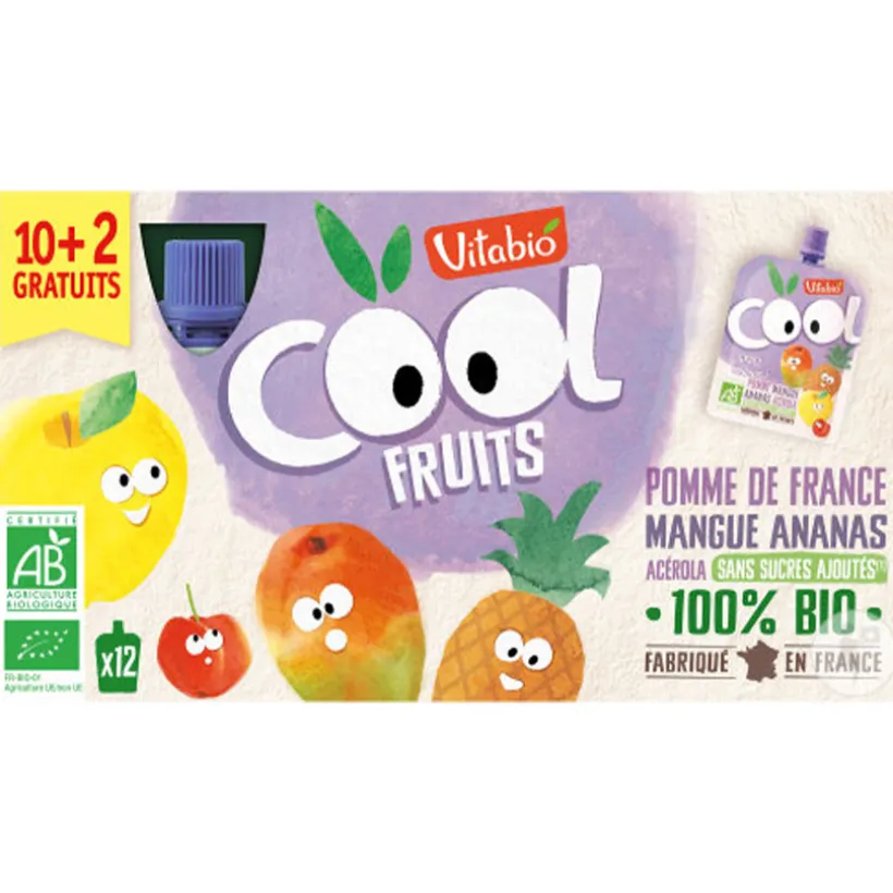 Cool Fruits Ananas Mango 12 x 90 gr