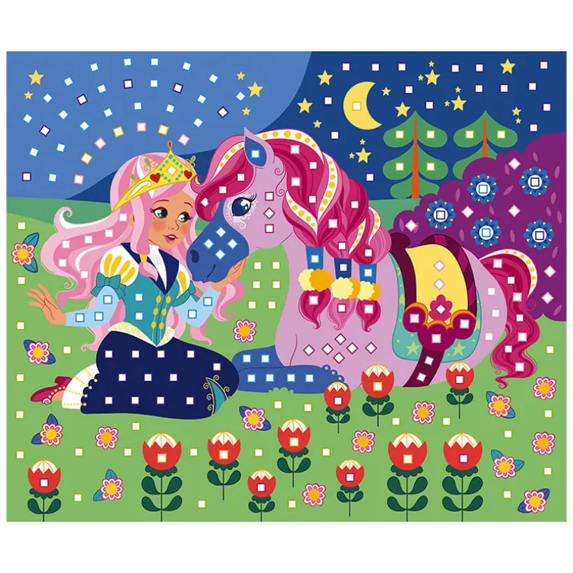 Creatief Foam Mozaïek Set Pony's en Eenhoorns