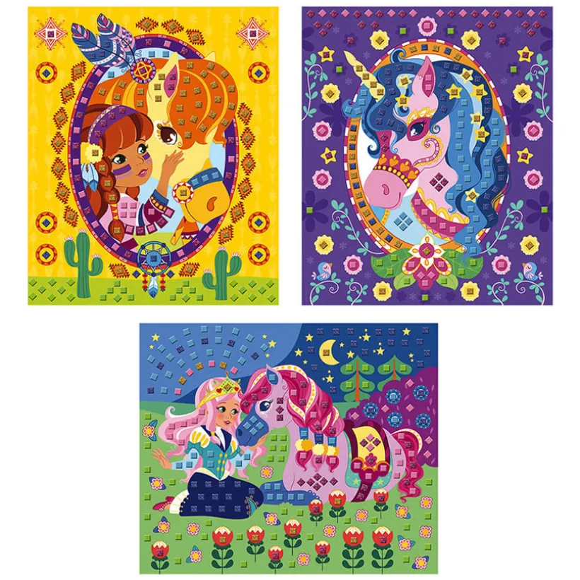 Creatief Foam Mozaïek Set Pony's en Eenhoorns