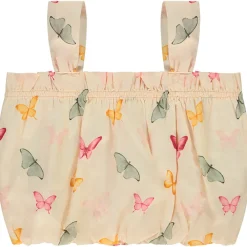 Crop top bol-effect met vlinderprint meisjes