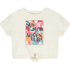 Crop top met knoopdetail en glinsterend print meisjes