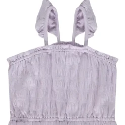 Crop top met smokwerk en ruches bretellen meisjes