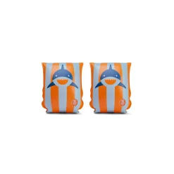 CUFF ESSENTIALS-SWIMMING ARMBANDS 2-6 YRS ORANGE BLUE SHARKS