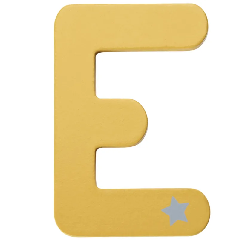 Decoratieve houten letter E
