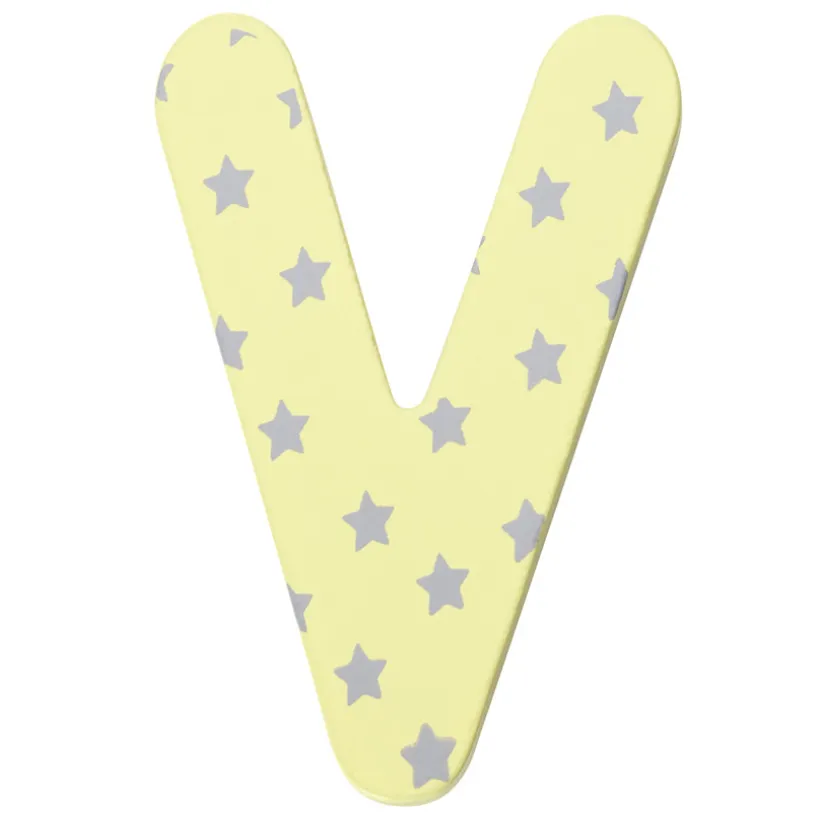 Decoratieve houten letter V