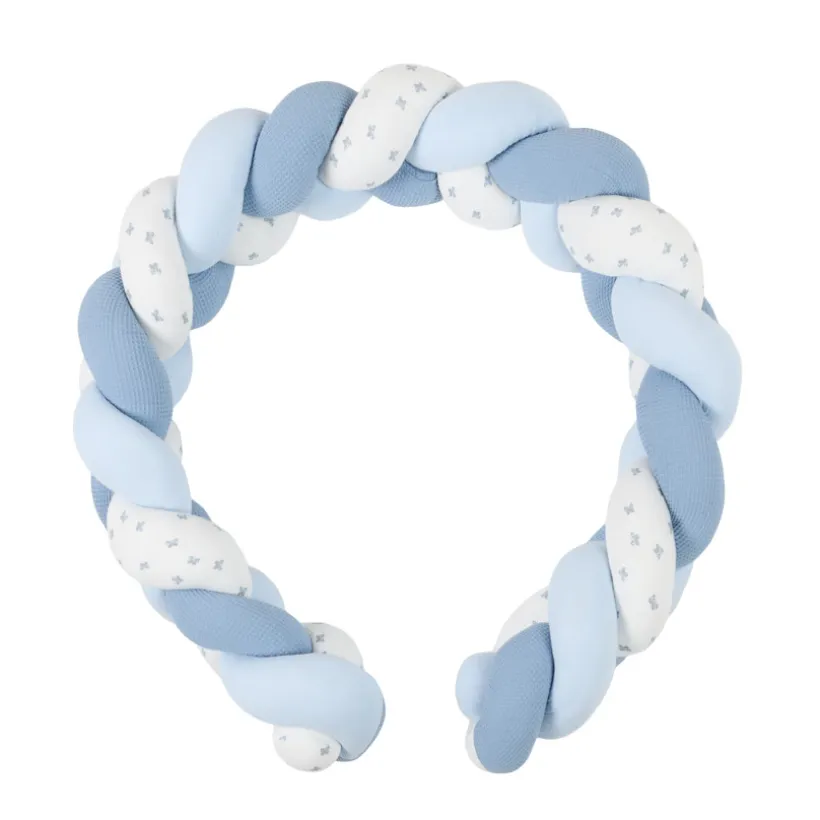 Decoratieve vlecht Tiny Flowers - Blauw