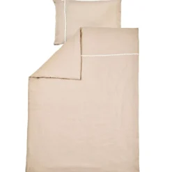dekbedovertrek 100x140 cm met kussensloop 40x60 cm - Katoen - Fanfan - Zand