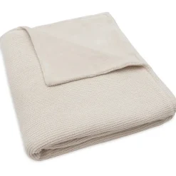 Deken - Basic Knit - Oatmeal/ Velvet - 100x150 cm